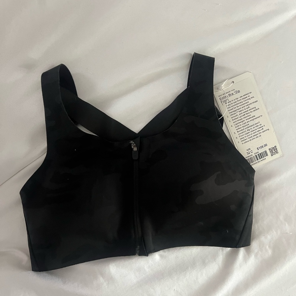 LuLuLemon Elite Bra Zip Front